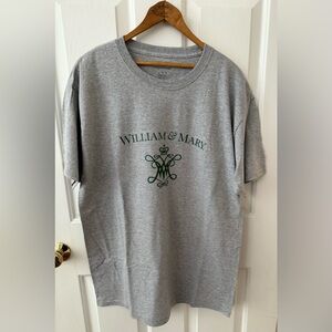William & Mary Shirt Men’s Size Large Gray Short Sleeve Crew Neck Tee Champion